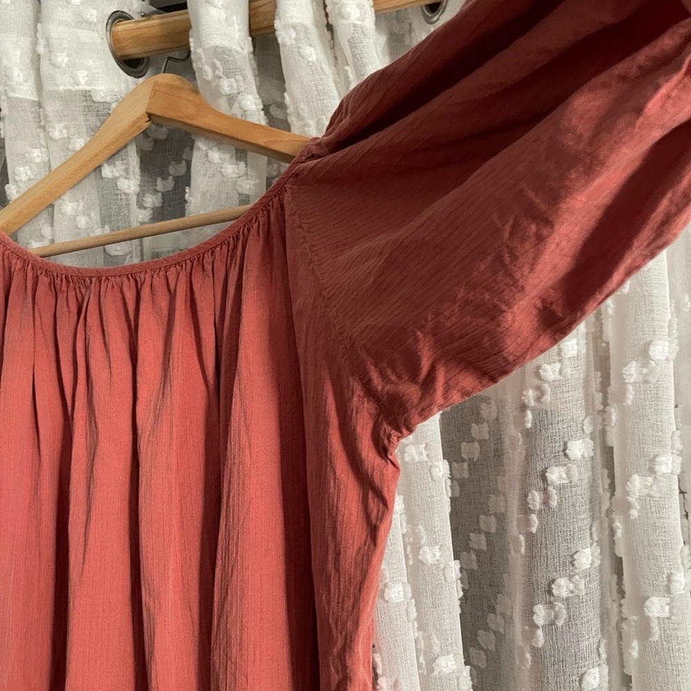 FSOT - Rudy Jude Rust Gather Dress 100% organic cotton - xs - Picture 13 of 17
